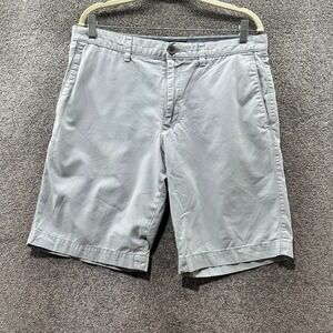 Banana Republic Gavin‎ Shorts Mens 34 Gray Chinos Casual Preppy Cotton Relaxed